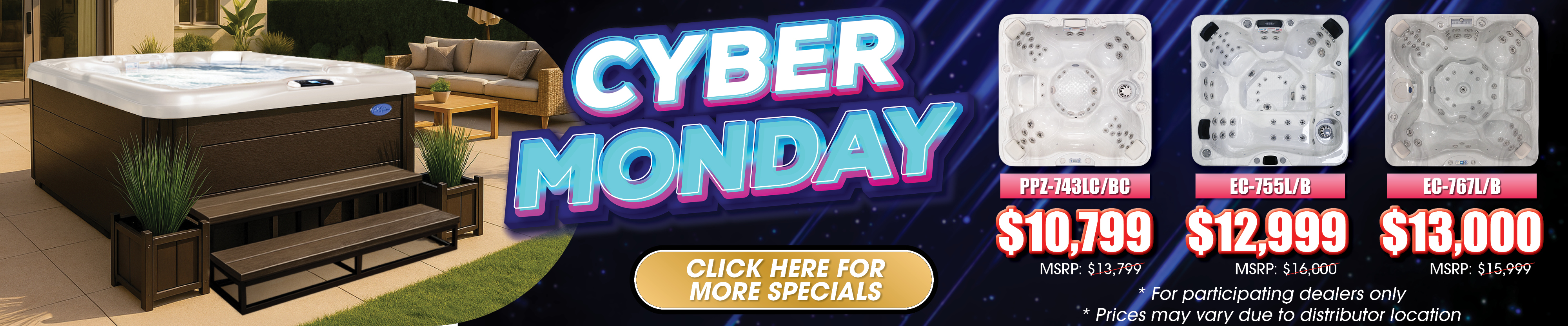 Calspas hot tub being used in a family setting - Weatherford