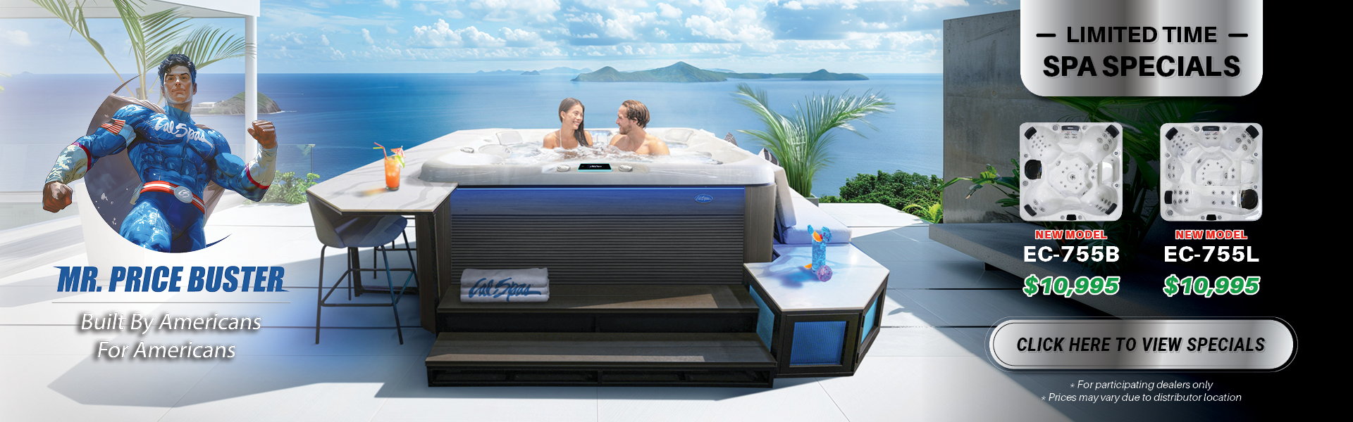 Calspas hot tub being used in a family setting - Weatherford